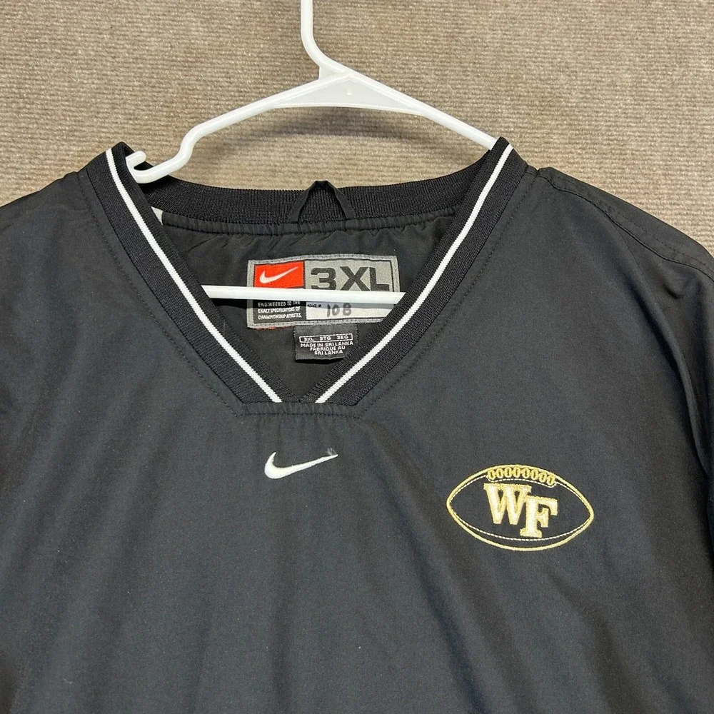 Wake Forest Football Pullover Jacket Men's 3XL Nike Center Swoosh Windbreaker
